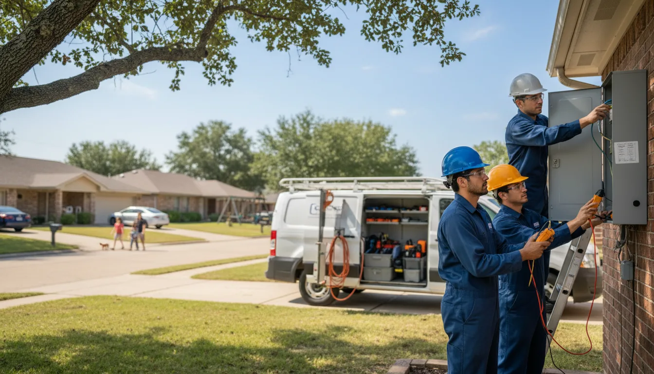 Certified electrician providing emergency electrical services in Tarpley, TX